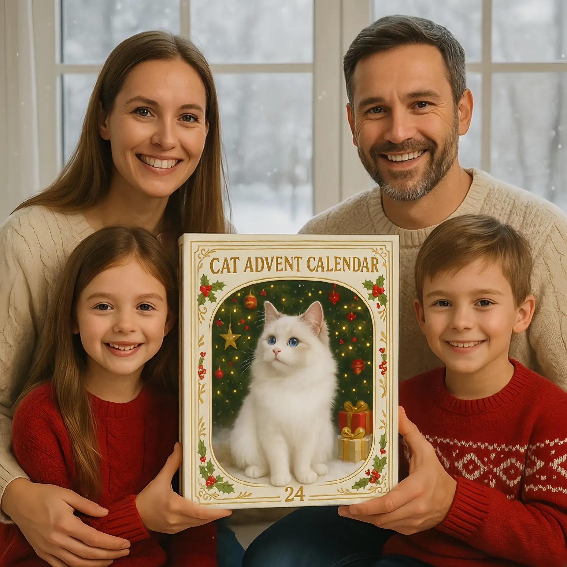 Advent Calendar 2026 Cat Advent Calendar - Giftfor Adults Friends CatOwners and Lovers Christmas Holiday Countdown Gift（Single-sided printing） - Buy 1