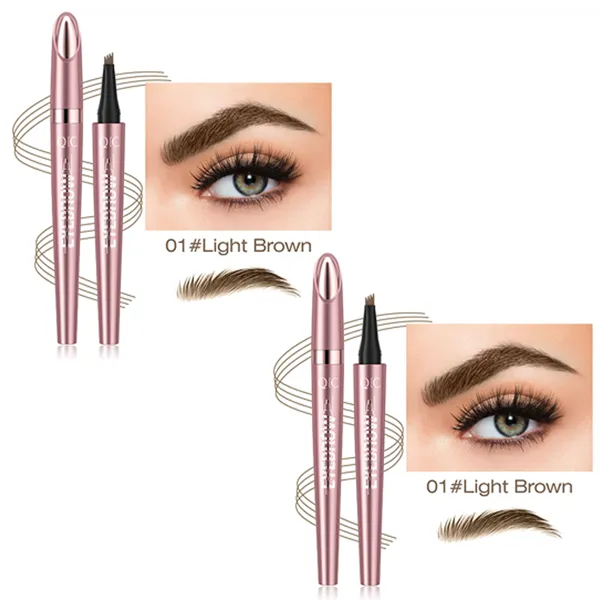 Buy 1 Get 1 FreeWaterproof Micro-Fork Eyebrow Pencil, Long-Lasting Brow Pen for Natural Hair-Like Strokes - Light Brown / Light Brown