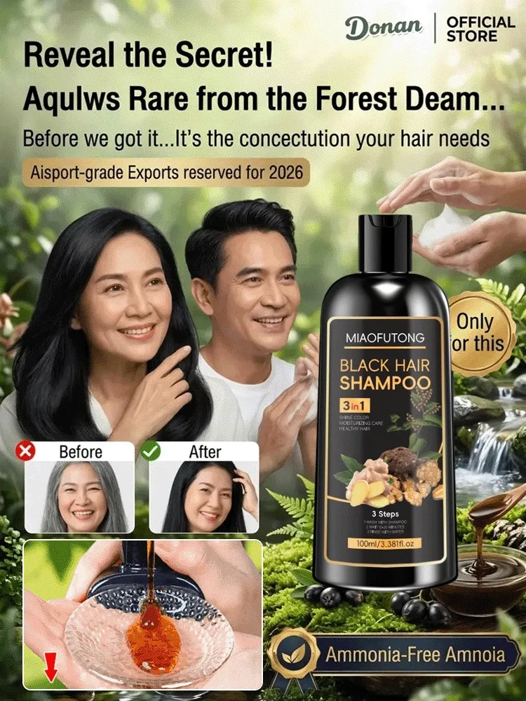 【Gentle on Skin】Fade-Resistant Long-Lasting Herbal Plant-Based Hair Dye - Black / BUY 1 GET 1 FREE