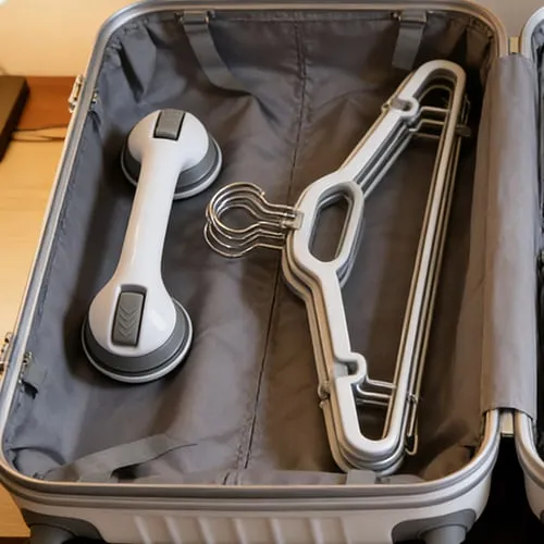Portable bathroom handrail for travel