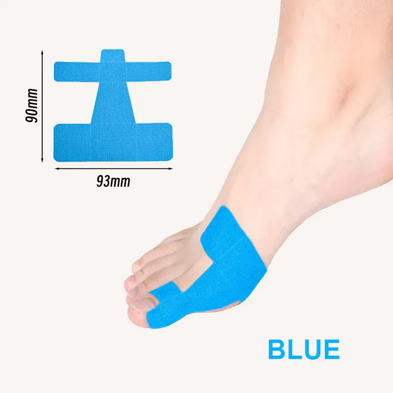 Pre-cut kinesiology tape for correcting bunions - Blue / 20 Piece